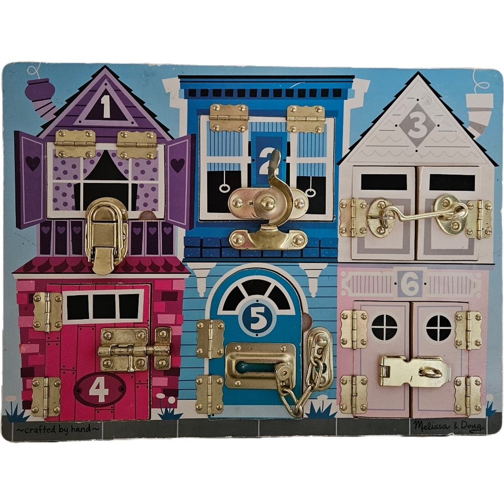 Melissa & Doug Colorful Latch House Board